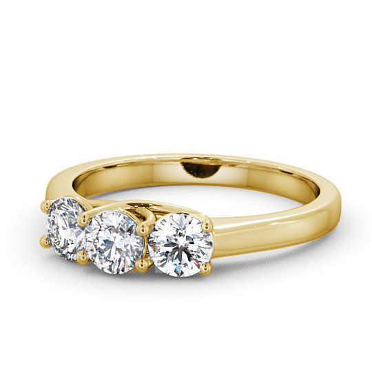 Three Stone Round Diamond Sweeping Prongs Ring 9K Yellow Gold TH2_YG_THUMB2 