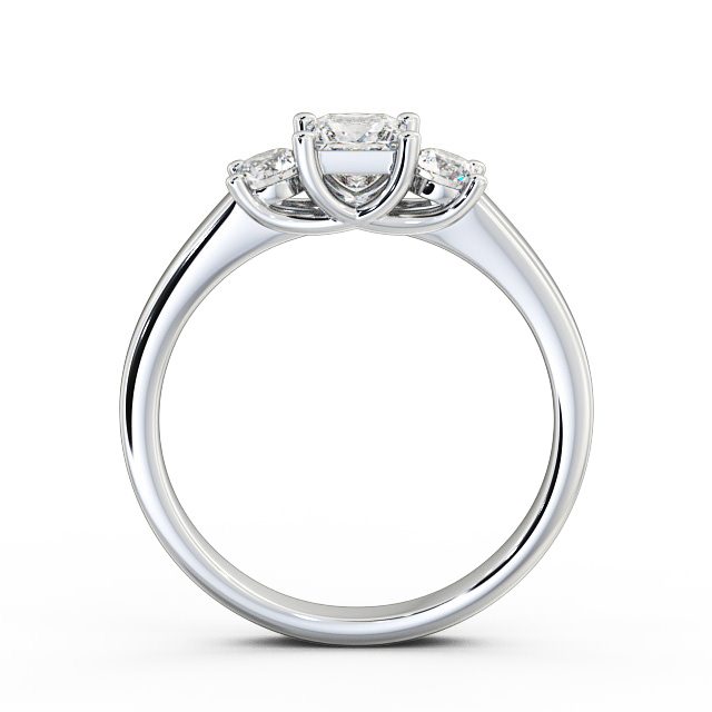 Three Stone Princess Diamond Ring 9K White Gold - Capri TH31_WG_UP