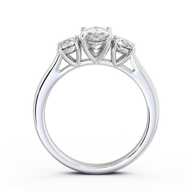 Three Stone Marquise Diamond Ring Palladium - Cherine TH36_WG_UP