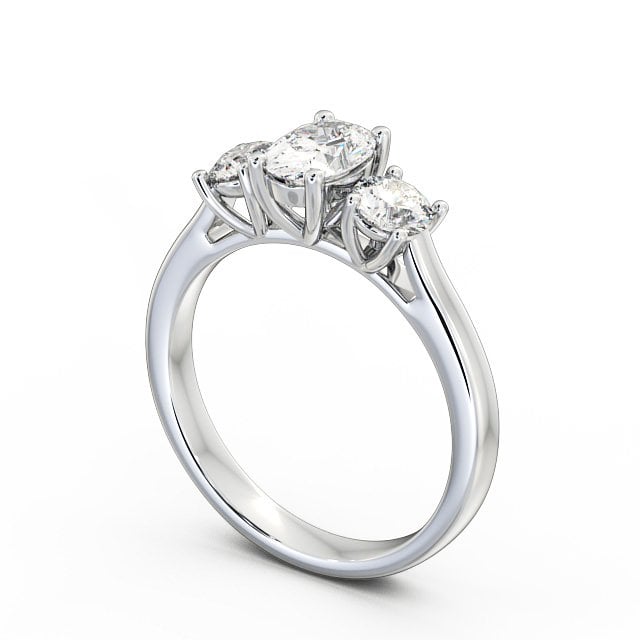 Oval diamond on sale trilogy ring