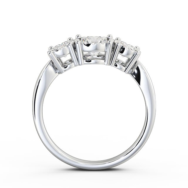 Three Stone Round Diamond Ring 18K White Gold - Ciara TH39_WG_UP