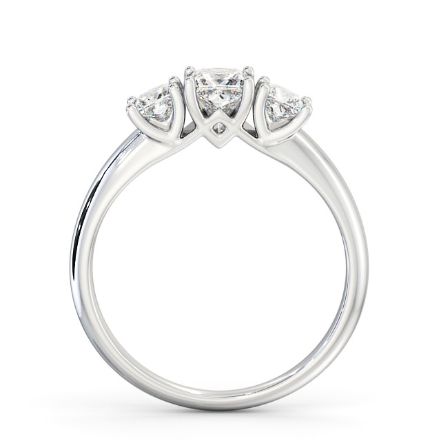 Three Stone Princess Diamond Ring 18K White Gold - Catania TH46_WG_UP