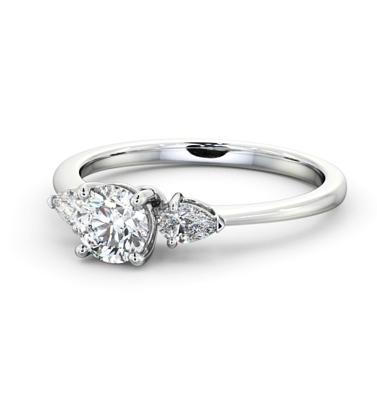  Three Stone Round Diamond Ring Platinum - Malham TH52_WG_THUMB2 