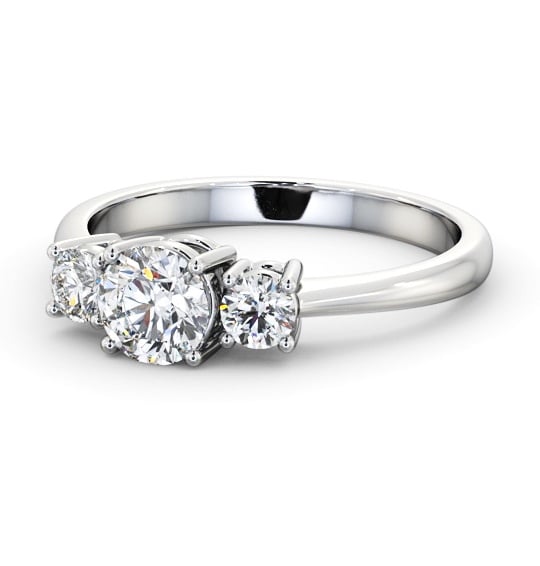  Three Stone Round Diamond Ring Palladium - Yasmine TH57_WG_THUMB2 
