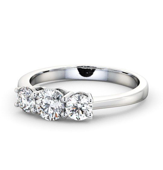  Three Stone Round Diamond Ring 18K White Gold - Chalford TH5_WG_THUMB2 