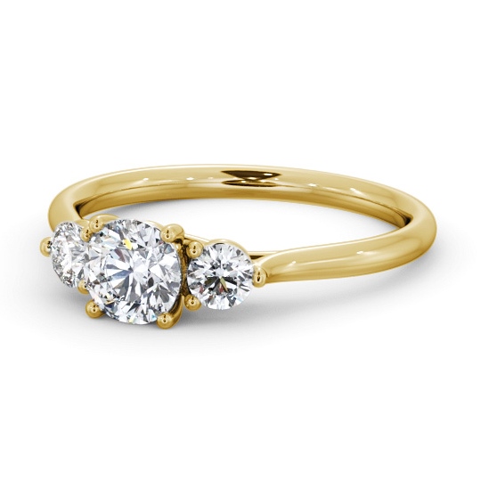 Three Stone Round Diamond Ring 18K Yellow Gold - Aminol TH69_YG_THUMB2 