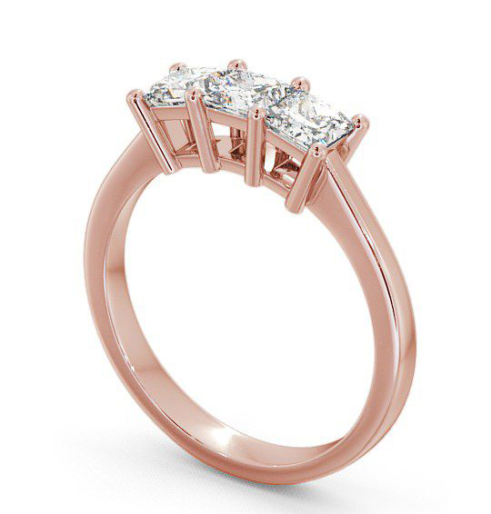 Three Stone Princess Diamond Trilogy Ring 18K Rose Gold TH6_RG_THUMB1 