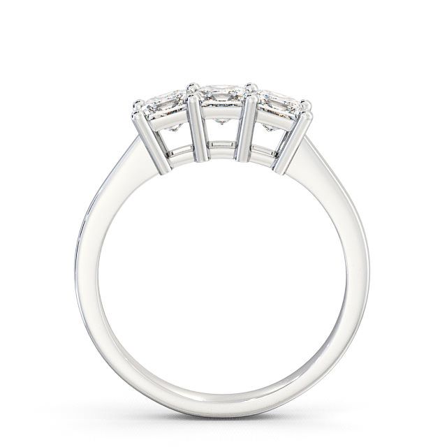 Three Stone Princess Diamond Ring Platinum - Carnegie TH6_WG_UP