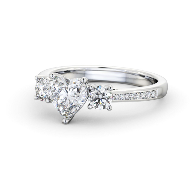 3 heart diamond ring deals