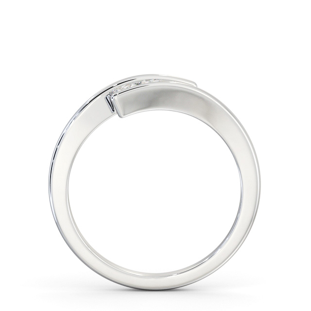 Three Stone Princess Diamond Ring Platinum - Blevin TH96_WG_UP