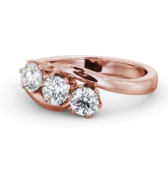  Three Stone Round Diamond Ring 18K Rose Gold - Orane TH97_RG_THUMB2 