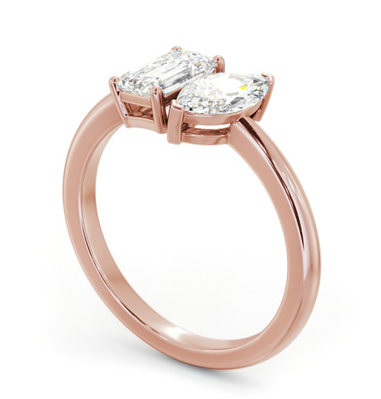 Marquise and Emerald Shape Toi et Moi Diamond Ring in 18K Rose Gold tw10_rg_thumb1 