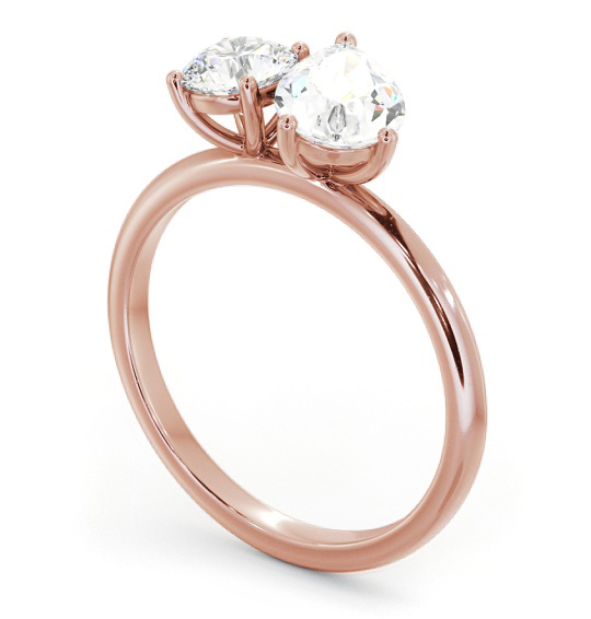 Pear and Round Shape Toi et Moi Diamond Ring in 18K Rose Gold tw11_rg_thumb1 