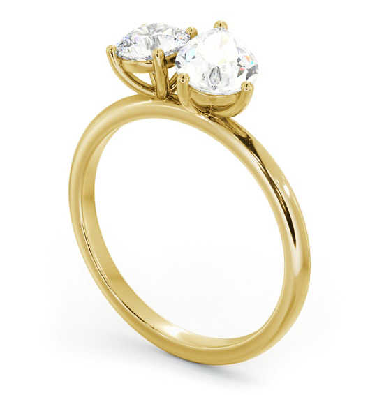 Pear and Round Shape Toi et Moi Diamond Ring in 18K Yellow Gold tw11_yg_thumb1 