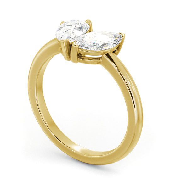 Pear and Marquise Shape Toi et Moi Diamond Ring in 18K Yellow Gold tw12_yg_thumb1 