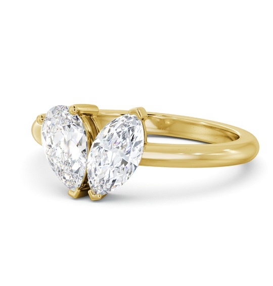 Yunova Two Stone Ring Marquise and Pear Diamond Toi et Moi tw12_yg_thumb2 