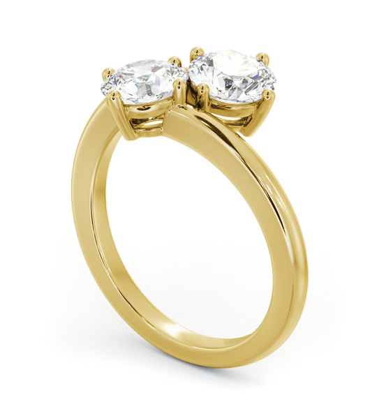Round Shape Toi et Moi Diamond Ring in 18K Yellow Gold tw13_yg_thumb1
