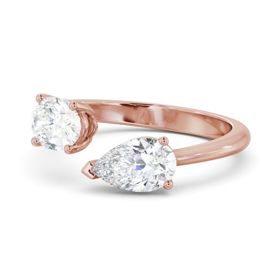 Silvance Two Stone Ring Oval and Pear Diamond Toi et Moi tw14_rg_thumb2 