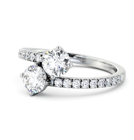 Prestile Two Stone Ring Round Diamond Side Stones Toi et Moi tw15_wg_thumb2 