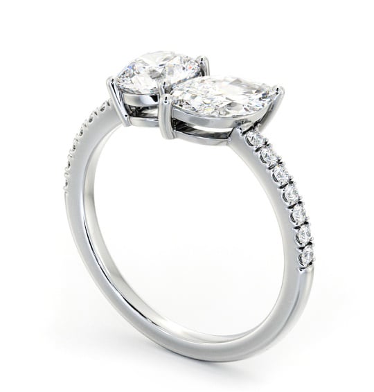 Marquise and Round Shape Toi et Moi Diamond Ring in Platinum tw17_wg_thumb1
