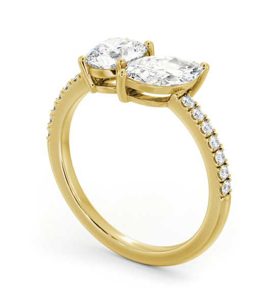 Marquise and Round Shape Toi et Moi Diamond Ring in 18K Yellow Gold tw17_yg_thumb1