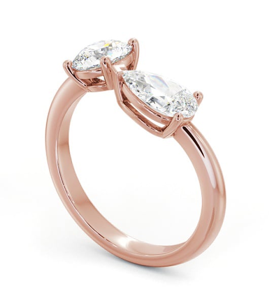 18K Rose Gold Toi et Moi Ring with Pear and Round Diamonds tw1_rg_thumb1