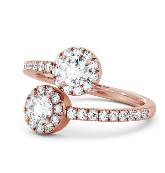 Unela Double Halo Ring Round Diamond Toi et Moi tw20_rg_thumb2 