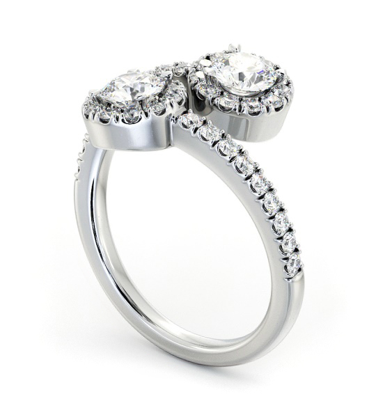 Round Shape Toi et Moi Diamond Halo Ring in Platinum tw20_wg_thumb1