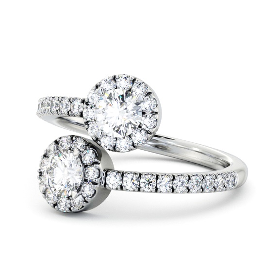 Unela Double Halo Ring Round Diamond Toi et Moi tw20_wg_thumb2 