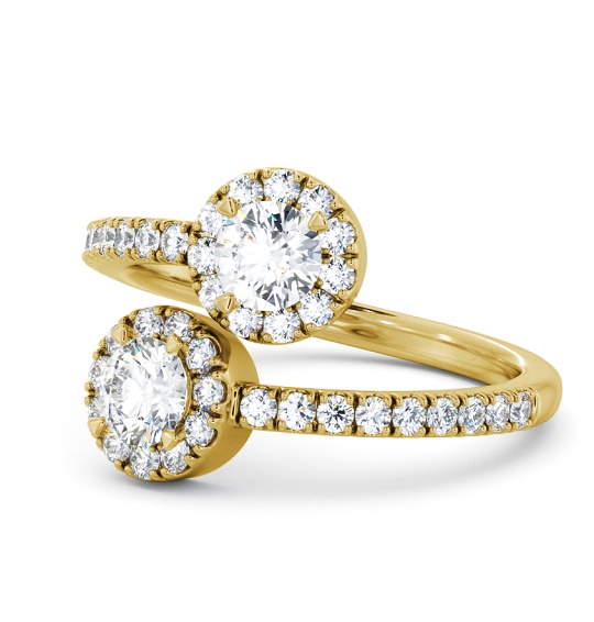 Unela Double Halo Ring Round Diamond Toi et Moi tw20_yg_thumb2 