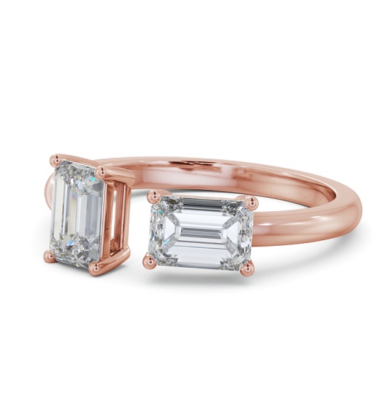 Rosalina Two Stone Ring Emerald Diamond Toi et Moi tw2_rg_thumb2 