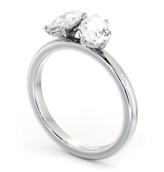 Pear and Marquise Shape Toi et Moi Ring in 9K White Gold tw4_wg_thumb1