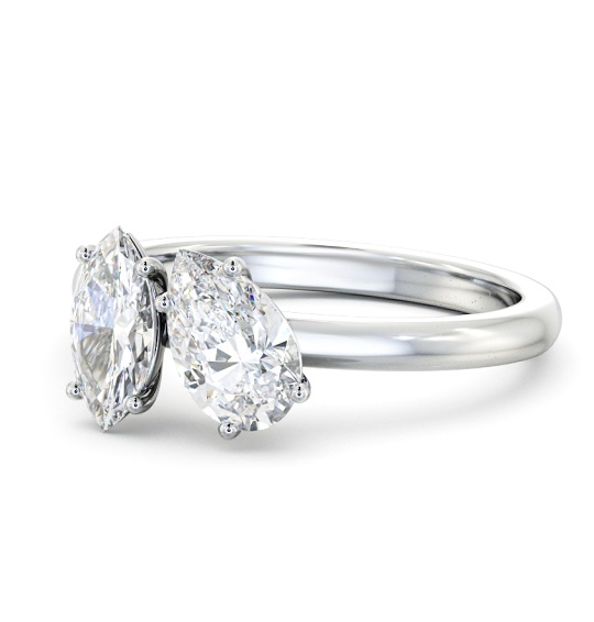 Helensa Two Stone Ring Pear and Marquise Diamond Toi et Moi tw4_wg_thumb2 