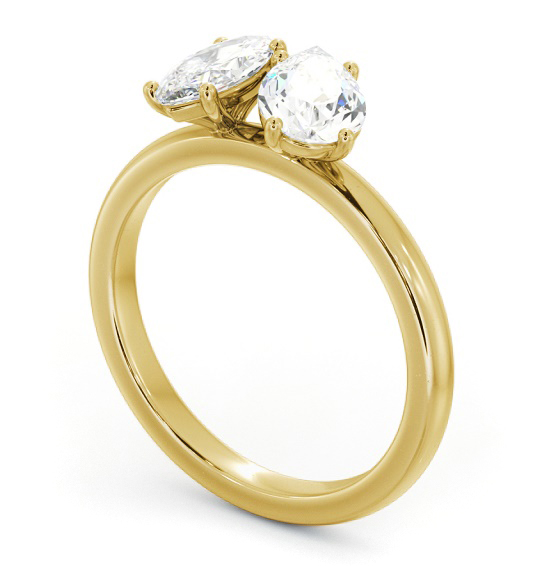 Pear and Marquise Shape Toi et Moi Ring in 9K Yellow Gold tw4_yg_thumb1