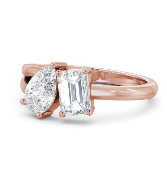 Sanalise Two Stone Ring Emerald and Pear Diamond Toi et Moi tw5_rg_thumb2 