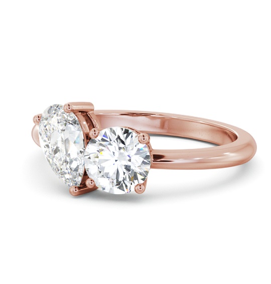 Gransel Two Stone Ring Pear and Round Diamond Toi et Moi tw9_rg_thumb2 