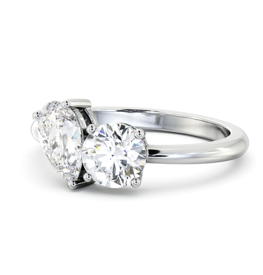 Gransel Two Stone Ring Pear and Round Diamond Toi et Moi tw9_wg_thumb2 