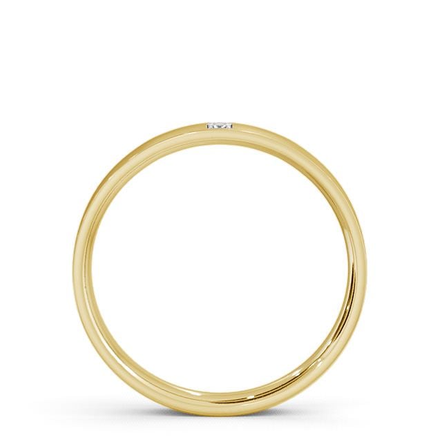 Ladies Diamond Wedding Ring 18K Yellow Gold - Princess Single Stone WBF10_YG_UP
