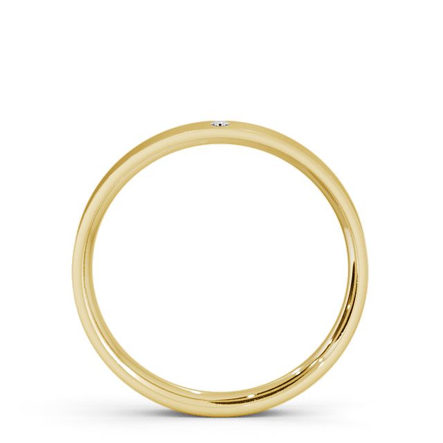 Ladies Diamond Wedding Ring 9K Yellow Gold - Round Single Stone WBF11_YG_UP