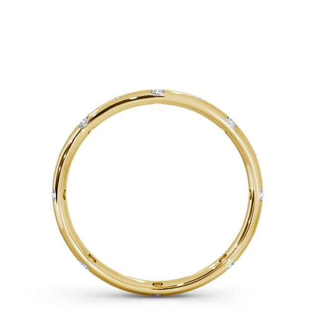 Ladies Round Diamond Wedding Ring 9K Yellow Gold - Asby WBF12_YG_UP