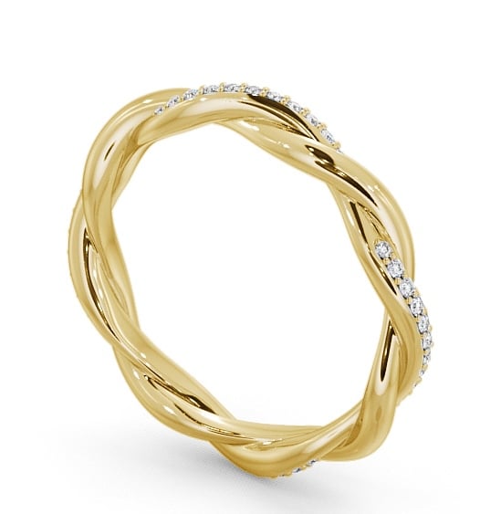 Ladies Round Diamond 0.18ct Wedding Ring 18K Yellow Gold - Kinder WBF13_YG_THUMB1