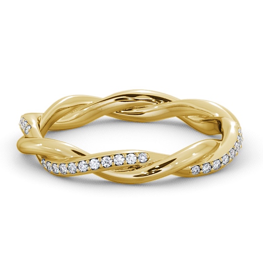  Ladies Round Diamond 0.18ct Wedding Ring 18K Yellow Gold - Kinder WBF13_YG_THUMB2 