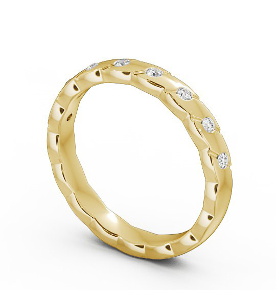  Ladies 0.08ct Round Diamond Wedding Ring 9K Yellow Gold - Ismay WBF14_YG_THUMB1 