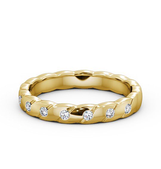  Ladies 0.08ct Round Diamond Wedding Ring 9K Yellow Gold - Ismay WBF14_YG_THUMB2 