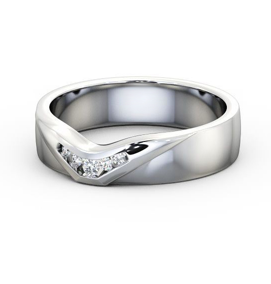 Loretta Ladies Round Diamond Wedding Ring 0.05ct V-Shaped WBF15_WG_THUMB2 