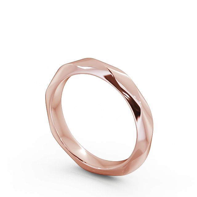 Ladies Textured Wedding Ring 18K Rose Gold - Beatrice WBF16_RG_SIDE