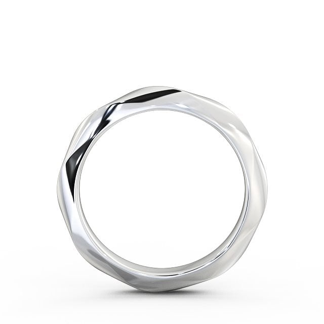 Ladies Textured Wedding Ring 18K White Gold - Beatrice WBF16_WG_UP