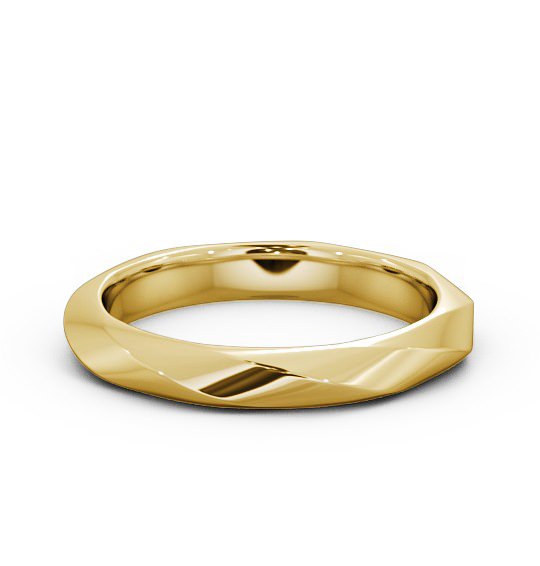  Ladies Textured Wedding Ring 18K Yellow Gold - Beatrice WBF16_YG_THUMB2 