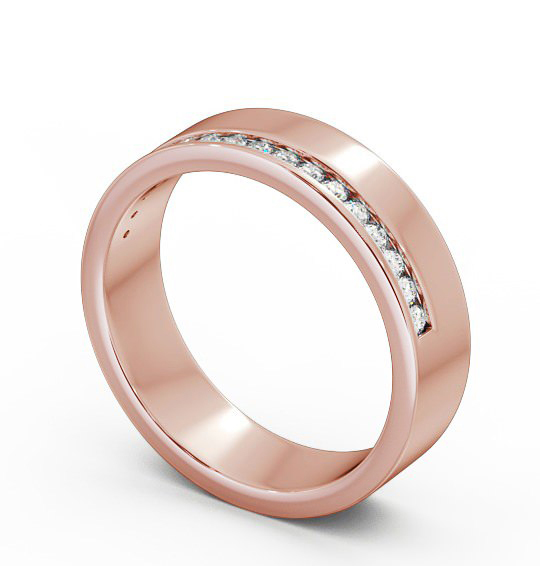 Ladies 0.18ct Round Diamond Wedding Ring 9K Rose Gold - Casilda WBF17_RG_THUMB1