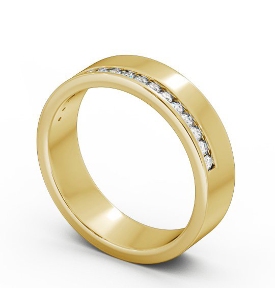 Ladies 0.18ct Round Diamond Wedding Ring 18K Yellow Gold - Casilda WBF17_YG_THUMB1